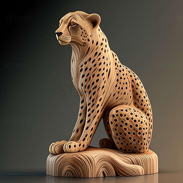 3D model Sarah cheetah famous animal (STL)